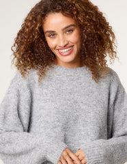 Lace Detailed Crew Neck Jumper