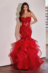 Formal Long Dress Cc8915 by Ladivine