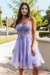 Short Cocktail Glitter Homecoming Dress
