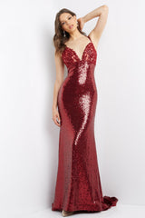 Jovani 05803 Long Formal Sequin Prom Dress