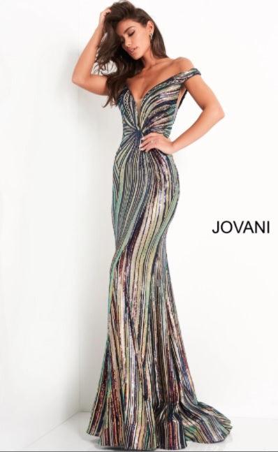 Jovani 04809 Off Shoulder Long Prom Dress
