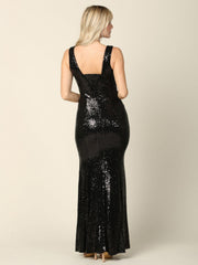 Long Fitted Formal Sleeveless Prom Dress