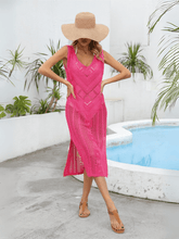 Pool Party Crochet Midi Dress - Pink
