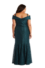 R&M Richards 2047W Formal Plus Size Long Lace Gown