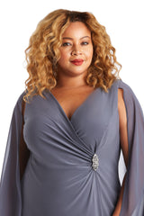 Short Plus Size Dress Cape R&M Richards 5806W