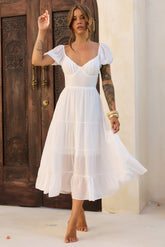 Sweetest Tea Maxi Dress - White