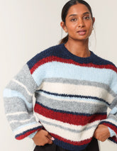 Colourful Block Horizontal Stripes Jumper