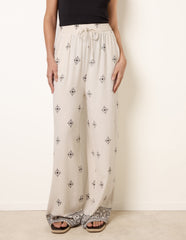 Trousers With All Over Embroidery