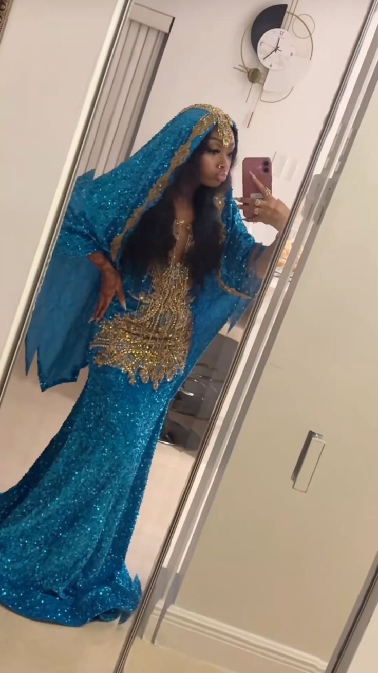 Classic Mermaid Blue Sequins Long For Women Black Gilrs Teens Evening Prom Dresses N2168