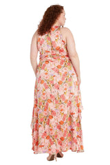 Plus Size Long Floral Dress Maxi R&M Richards 1118W