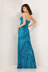 Aleta 1118 Long Fitted Beaded Prom Formal Dress