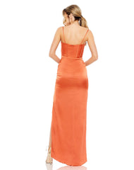 Long Spaghetti Strap Prom Dress By Mac Duggal 11562