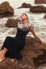 Floral Long Dress Fitted Mac Duggal 11817