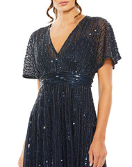 Cocktail Sequin Tea Length Formal Dress Sequin Tea Length Mac Duggal 14007