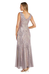 Long Formal Sequin Dress Evening R&M Richards 1788