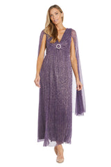 Metallic Long Dress Formal R&M Richards 1825A