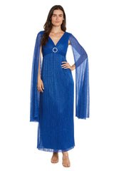 Metallic Long Dress Formal R&M Richards 1825A