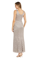 Glitter Long Jacket Dress Formal Petite R&M Richards 1985P