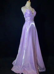 Vintage Prom Dresses 90s A Line Spaghetti Strap Lilac Long Semi Formal Evening Outfits N3658