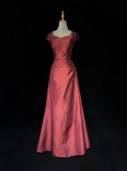 Vintage 90s Prom Dresses A line Sweetheart Burgundy With Beading Long Prom Gown N3006