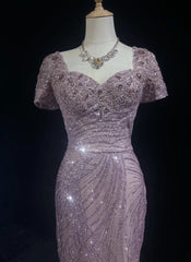 Beautiful Prom Dresses Mermaid Sweetheart Sequined With Slit Beaded Long Formal Gown N2929