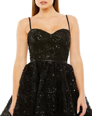 Beaded Strap Bustier Sequin Short Dress by Mac Duggal 20641
