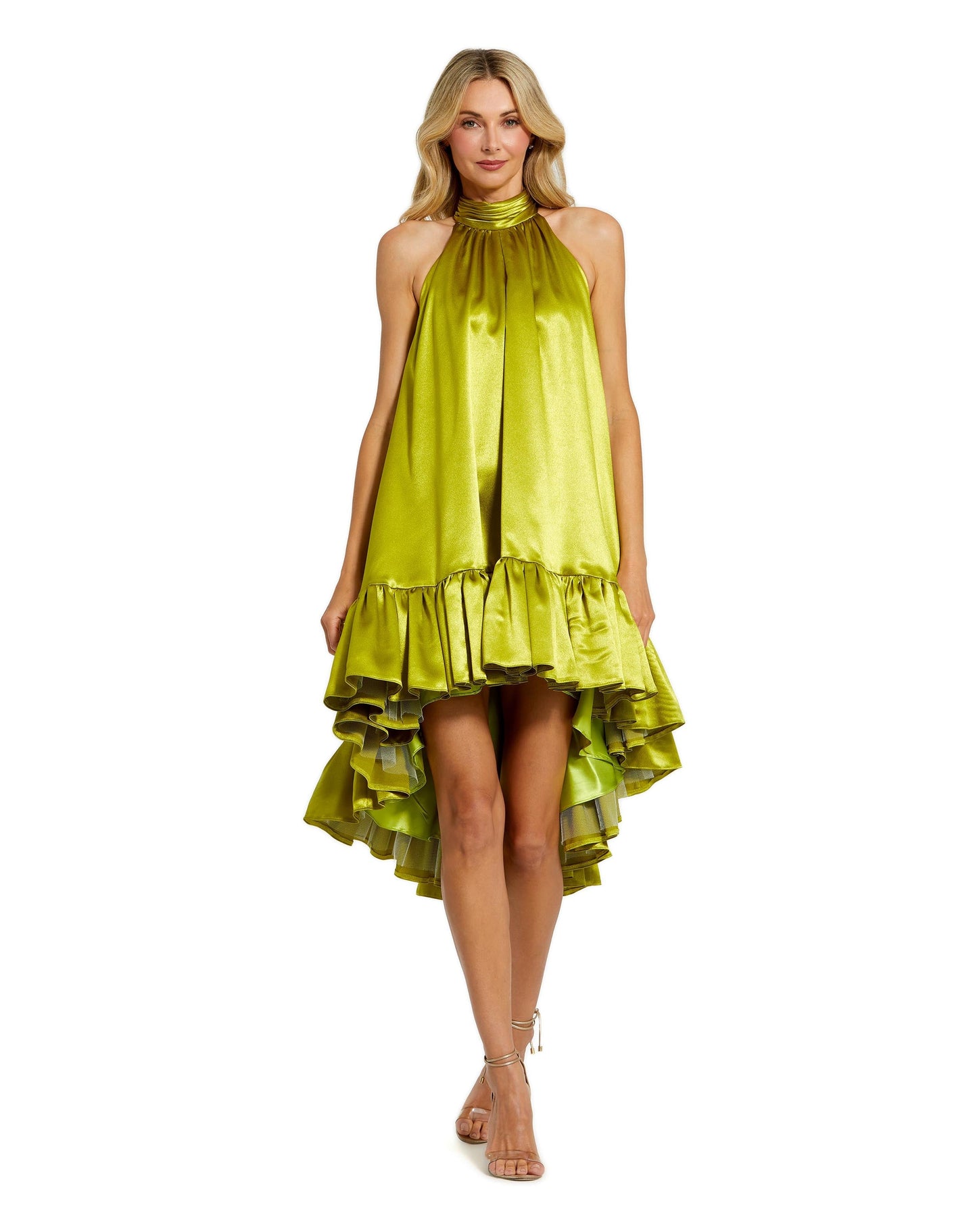 High Low Ruffle Cocktail Dress Ruffle High Low Cocktail Mac Duggal 20711