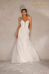 Terani Couture 2111P4055 Strapless Long Prom Dress