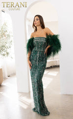 Terani Couture 241GL2603 Beaded Long Formal Evening Dress