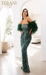 Terani Couture 241GL2603 Beaded Long Formal Evening Dress