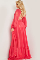 Jovani 26247 Long Sleeve Ruched Formal Prom Dress
