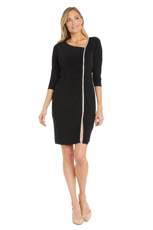 Short Fitted Dress Cocktail Knee Length R&M Richards 2635