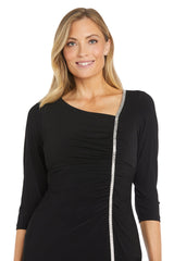 Short Fitted Dress Cocktail Knee Length R&M Richards 2635