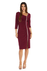 Short Fitted Dress Cocktail Knee Length R&M Richards 2635