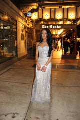 Modest Senior Prom Dresses High Schools Inspiration Mermaid Sweetheart Champagne Sequin Semi Formal Grad Long Prom Dress For Teens AB2150