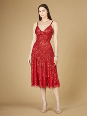 Lara Dresses 29347 Sequin Long Midi Dress