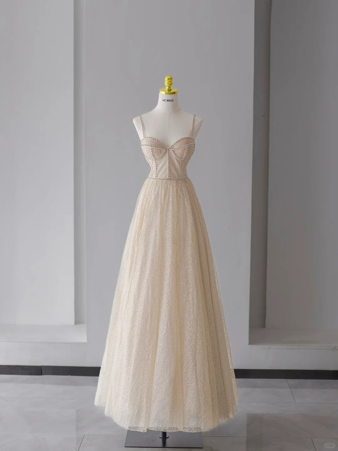 Modest Prom Dresses A Line Spaghetti Strap Sequin Evening Long Evening Party Dress N3086