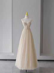 Modest Prom Dresses A Line Spaghetti Strap Sequin Evening Long Evening Party Dress N3086