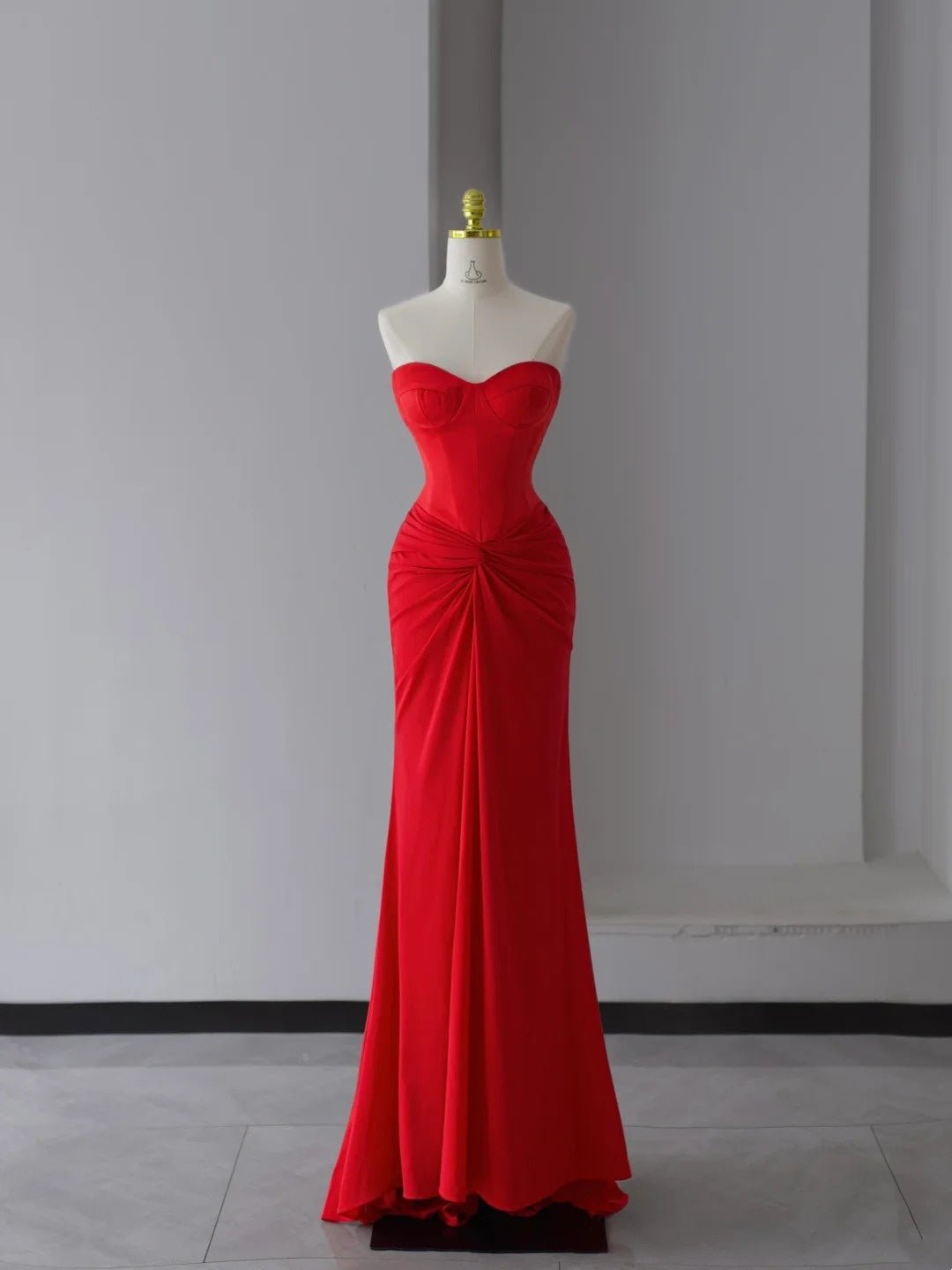 Beautiful Prom Dresses Mermaid Sweetheart Chiffon Red Long Formal Gown N2948