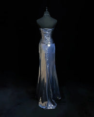 Vintage Prom Aesthetic Dresses A line Navy Blue With Beading Long Formal Dress N3025