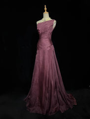 Beautiful Prom Dresses Mermaid One Shoulder Purple Long Formal Evening Outfits N3664