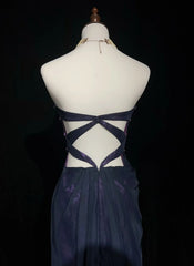 Vintage Prom Aesthetic Dresses A line Sweetheart Purple With Beading Long Formal Dress N3064