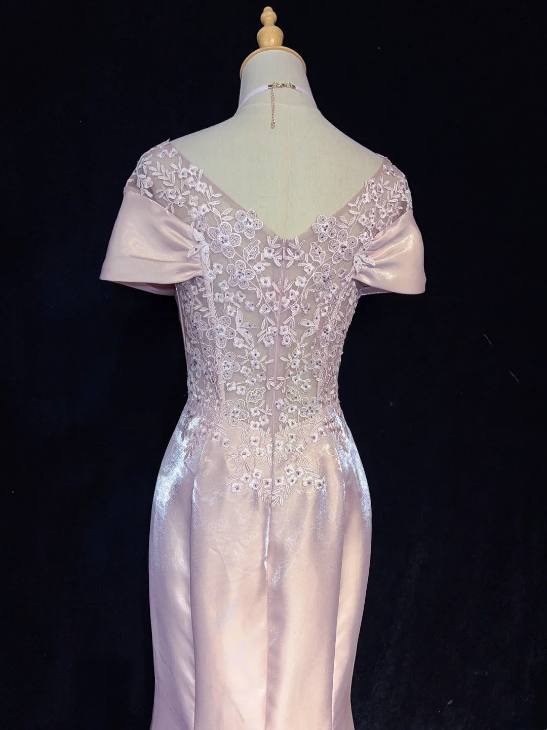 Vintage Prom Dresses Inspo Mermaid Off The Shoulder Pink Satin 80s With Lace Formal Gowns N3374