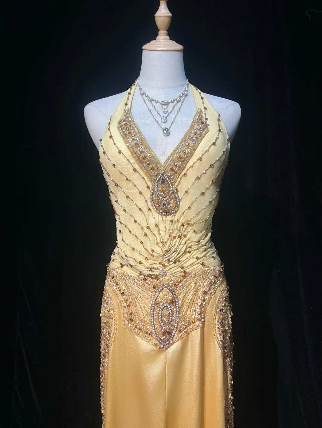 Modest Senior Prom Dresses High Schools Inspiration A Line Halter Yellow Semi Formal Grad Long Prom Dresses For Teens AB2153