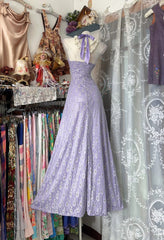 Classy Prom Dresses Mermaid Halter Lilac Lace Sleeveless Long Formal Evening Outfits N3775