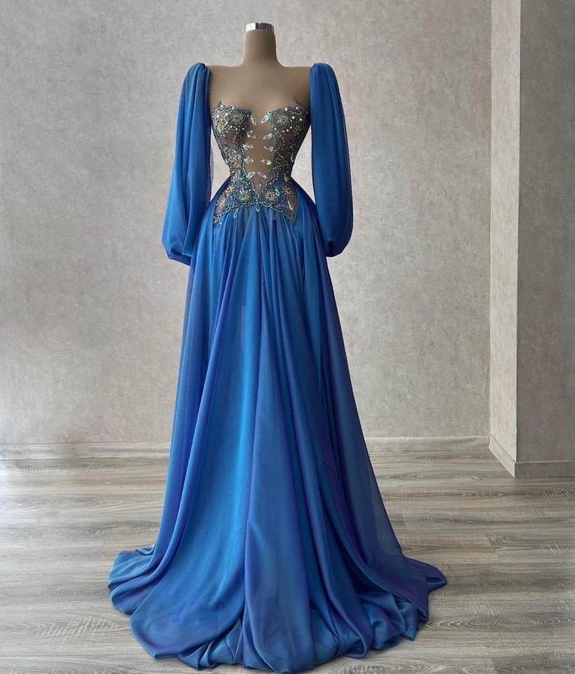 Senior Prom Dresses High Schools Inspiration A line Royal Blue Semi Formal Chiffon Prom Dress For Teens AB1943