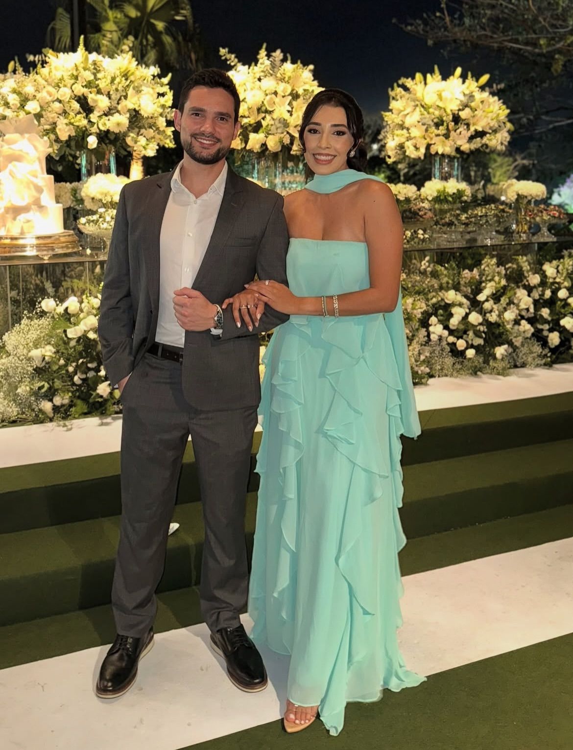 Elegant A line Strapless Blue Tiered Chiffon With Scarf Long Formal Fancy Evening Dress Dinner Outfits Classy Party Gowns AB2021