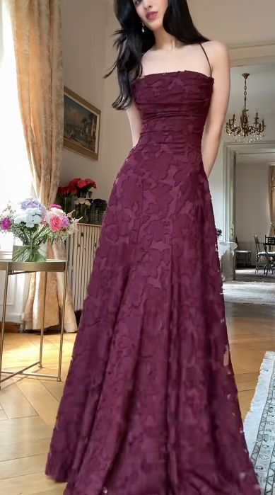 Spaghetti Strap Sheath Wedding Guest Dresses, Lace Rust Red Prom Formal Dresses AB1845