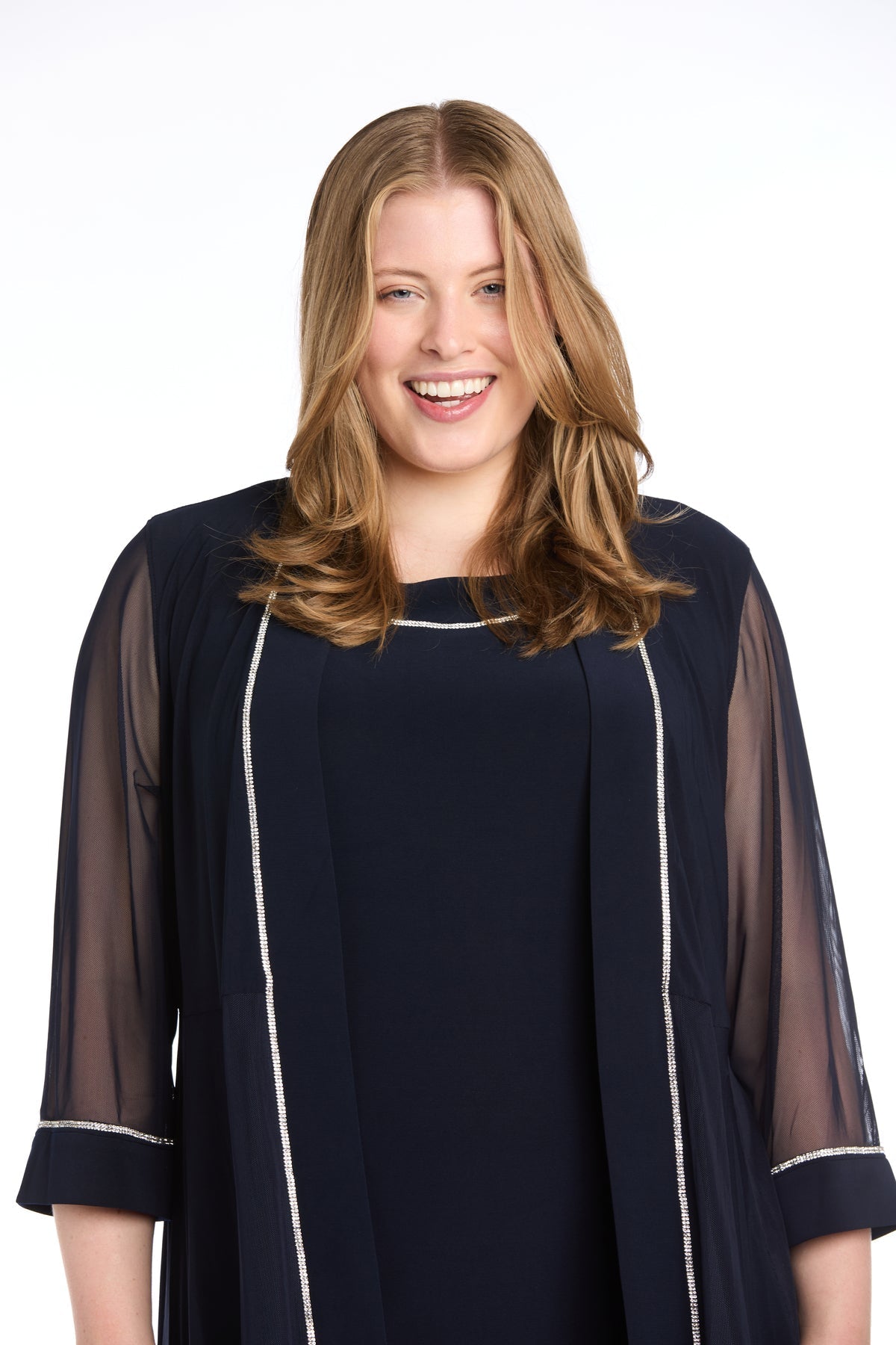 Short Plus Size Dress Two Piece Jacket R&M Richards 3054W