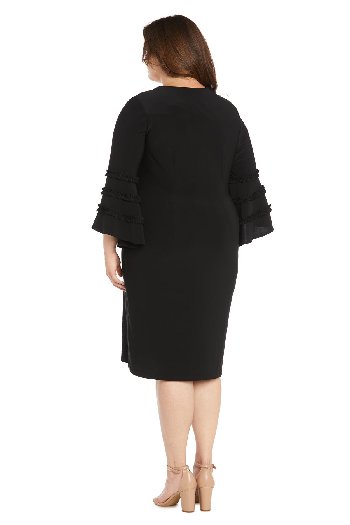 Short Ruffle Dress Cocktail Plus Size R&M Richards 3071W